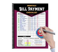 Smart Planner - Libro de presupuesto, libro de registro de pagos de facturas, planificador financiero sin fecha, calendarios mensuales, seguimiento de presupuesto, hojas de gastos, seguimiento de