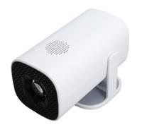 Smart Projector, 4K 1080p Support Proyector portátil WiFi 6 BT 5.2, Auto - Corrección horizontal 180 grados Rotatable Outdoor Movie Projector para portátil telefónico (A)
