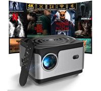 Smart Proyector 4K 30000 Lúmenes, Auto Focus/Keystone, WiFi BT, Zoom 50% - Full HD 1080P, Miracast, Portátil para Cine en Casa, Fiestas, Reuniones y Exteriores