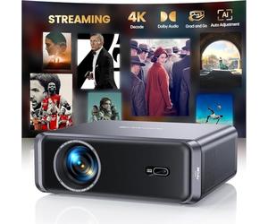 Smart Proyector Portátil 4K Auto Focus/Keystone WiFi Bluetooth Full HD 1080P, Proyectors WiFi para Cine en Casa/Exterior