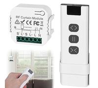 Smart Relais Modul Schalter Set, Smart Home Rolladensteuerung mit RFFernbedienung Rolladenschalter Rolladensteuerung Funksteuerung Nachrüstset für elektrische Rolläden, Markisen Zeitschaltuhr Schalter