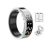 Smart Ring Fitness Tracker con Pantalla Multifunción, Rastreador de Salud, Monitoreo del Sueño, Podómetro, Anillo de Fitness para Mujeres y Hombres, Soporte de Aplicaciones, con
