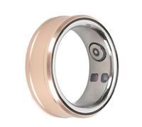 Smart Ring Health Tracker, Bluetooth 5.1 Monitoreo del Sueño Rastreador de Conteo de Pasos para Hombres y Mujeres, IP68 a Prueba de Agua, para (Gold)