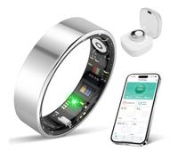Smart Ring Health Tracker para mujeres y hombres, monitoreo de la salud del ejercicio del sueño, seguimiento diario, compatible con iOS/Android, IP68 impermeable, no requiere suscripción, duración de