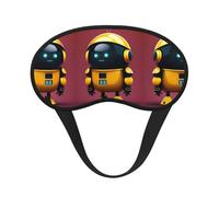 Smart Robot - Antifaz para dormir con borde negro satinado para una comodidad óptima y bloqueo de la luz