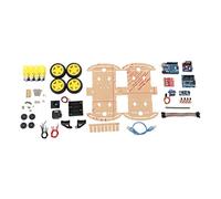 Smart Robot Car Chassis Kit, 4WD DIY Robot Smart Car Platform with Tracking Motor and Ultrasonic Obstacle Avoidance, L298N Drive Module and SG90 Servo for R3 Projects