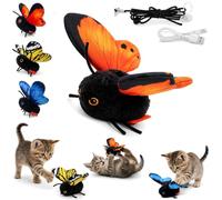 Smart Sensing Flapping Butterfly Toy for Cats Rechargeable Interactive，A