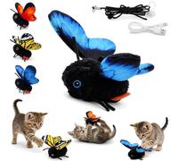 Smart Sensing Flapping Butterfly Toy for Cats Rechargeable Interactive，B