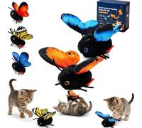 Smart Sensing Flapping Butterfly Toy for Cats Rechargeable Interactive，D