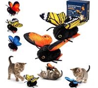 Smart Sensing Flapping Butterfly Toy for Cats Rechargeable Interactive，F