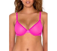 Smart & Sexy Sujetador Demi con Aros Rejilla Transparente, Traslúcido, Electric Pink (Malla), 90E para Mujer
