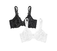 Smart & Sexy Sujetador de Encaje sin Forro para Mujer, Disponible en Paquetes Individuales y 2 Unidades, Negro, Blanco, (Black Hue/White), 85D