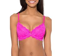 Smart & Sexy - Sujetador Push-up de Encaje icónico para Mujer, Rosado Mediano, 80 C (Talla del Fabricante: 36C)