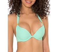 Smart & Sexy Swim Secret Mega Push Up Halter Bikini Top - Verde - 75 A (Talla del Fabricante: 34A)