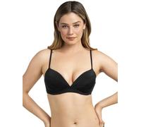 Smart & Sexy Swim Secret - Parte Superior de Bikini Convertible Push-up para Mujer, Opaco, Tono Negro, 34B