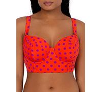 Smart & Sexy Traje de baño para Mujer Ligeramente Forrado con Aros, Estampado de Lunares Brillantes, 75D