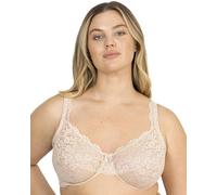 Smart & Sexy Women's Plus Size Signature Lace Unlined Underwire Bra with Added Support, in The Buff, 36DDD
