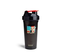 Smart Shake Lite MTV - Botella mezcladora con logotipo de la bandera estadounidense (800 ml/27 onzas) | Diseño duradero y fácil de limpiar botella de agua | A prueba de fugas, libre de BPA y DEHP