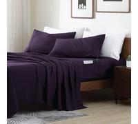 Smart Sheets® - Juego de sábanas de lujo con bolsillos laterales de almacenamiento en sábana bajera ajustable