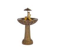 Smart Solar Fuente con pato, efecto bronce