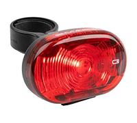 Smart Star-Luz Trasera LED (Resistente al Agua, con certificación Alemana, Recargable por USB), Color Rojo, Unisex Adulto