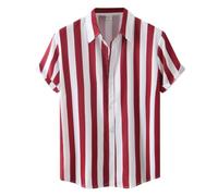 Smart Striped Button Down Shirt For Boys: Lightweight Everyday Top with Classic Pattern and Comfortable Fit (Red, 15-16 Years)
