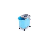 Smart-T-Haus Cubo Rectangular 16 L con Ruedas + Escurridor, Azul, 39x29x35,5 cms