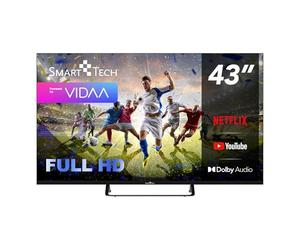 Smart Tech 43FV02V TV 43 pulgadas Smart TV VIDAA - TV con resolución Full HD, Bluetooth y sintonizador triple, TV LED (2026)