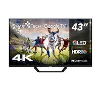 Smart Tech 43QG02V2, 43" 4K UHD QLED Google TV, YouTube, Netflix, Prime Video, Disney+