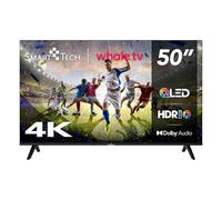 Smart Tech 50QH02K - Televisor inteligente UHD QLED de 50 pulgadas, Netflix, YouTube, Prime Video, Disney+, DAZN, Whale TV