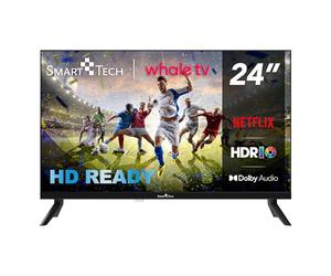 Smart Tech Smart TV 24 pulgadas Smart TV - HDR TV con resolución HD, Bluetooth y triple sintonizador, Whale TV 24HH01V (2026)