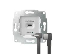 smart things sCharge sC30-EU C - Enchufe de 30 W con cable USB-C (25 cm), perfecto para alimentación permanente de smartphones y tabletas, ideal para sistemas Smarthome