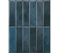 Smart Tiles Azulejos Adhesivos, Apilado Azul Petróleo, 29,02x22,86 cm
