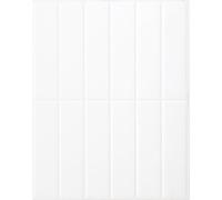 Smart Tiles Azulejos Adhesivos, Apilado Blanco Puro, 29,02x22,86 cm