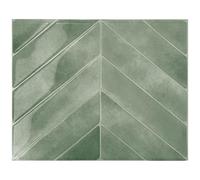 Smart Tiles Azulejos Adhesivos, Chevrón Verde Salvia, 29,02x22,86 cm
