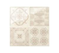 Smart Tiles Azulejos Adhesivos Cocina y Baño - Vintage Beige, Baldosas Vinílicas Autoadhesivas 3D, Paneles Decorativos para Pared, 5 Vinilos 22,86x22,86 cm, Fácil Instalación, fabricada en Canadá