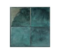 Smart Tiles Azulejos Adhesivos Cocina y Baño - Zellige Azul, Baldosas Vinílicas Autoadhesivas 3D, Paneles Decorativos para Pared, 5 Vinilos 22,86x22,86 cm, Fácil Instalación, fabricada en Canadá