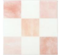 Smart Tiles Azulejos Adhesivos, Damero Rosa y Blanco, 19,69x19,69 cm