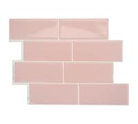 Smart Tiles Azulejos Adhesivos, Metro Rosa Palo, 29,34x21,28 cm