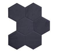 SMART TILES Loseta en muro para despegar y pegar, 5 hojas de 10.6 x 9.65 pulgadas, adhesivo 3D para despegar y pegar para cocina, baño, azulejos de pared (gris oscuro, paquete de 5)