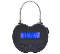 Smart Time Lock Pantalla LCD Time Lock USB Recargable Temporal Temporizador Temporal Candado de Viaje Temporizador Electrónico Negro