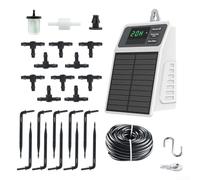 Smart Timer - Kit de riego por goteo con temporizador solar, sistema de riego automático recargable con manguera de 10 metros para jardín