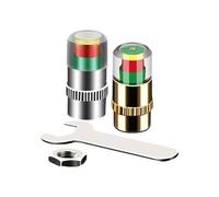 Smart Tire Pressure Caps - 3 Color Easy Read Wheel, Monitoring Gauge Set, Air Alert Valve Stem Accessory | For Auto SUV Truck Driving Safety Maintenance Support Use Wheel Gauge, Tire Caps, Air Monitor