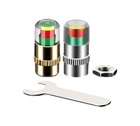 Smart Tire Pressure Caps - 3 Color Easy Read Wheel, Monitoring Gauge Set, Air Alert Valve Stem Accessory | For Auto SUV Truck Driving Safety Maintenance Support Use Wheel Gauge, Tire Caps, Air Monitor
