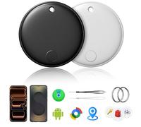Smart Tracker Tag-2 paquetes, funciona con Apple Find My (iOS) y Google Find Hub (Android), buscador de artículos Bluetooth, localizador de artículos, batería reemplazable, para llaves, mochila
