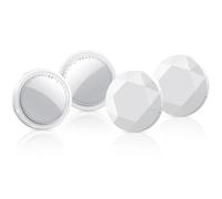 Smart Tracker Tag 4 Pack Blanco, Buscador de Objetos Bluetooth Funciona con Buscar Apple (sólo iOS), Localizador Bluetooth, Rastreador para Llaves, Cartera, Equipaje, Mochila, Batería Reemplazable