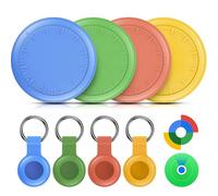 Smart Tracker Tag, iOS y Android Localizador de Objetos Bluetooth, Compatible con Apple Buscar y Google Localizador, Localizador Bluetooth para Llaves, Cartera, Equipaje, Mochila (Multicolor)