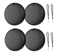Smart Tracker Tag para Android, buscador de Llaves Compatible con Google Find My Device App (sólo Android), Llavero Bluetooth para Bicicletas, Equipaje, Bolsos y Maletas, Negro 4-Pack