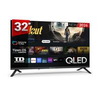 Smart tv 32 pulgadas qled con tizen os 8.0 powered by samsung. sintonizador triple de televisión (dvb-t2/c/s2). televisores del 2026 - td systems m32qc22tizen