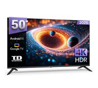 Smart TV 50 pulgadas 4K Hey Google Official Assistant con control por voz. Televisor Android 14 - TD Systems K50DLC21GLE